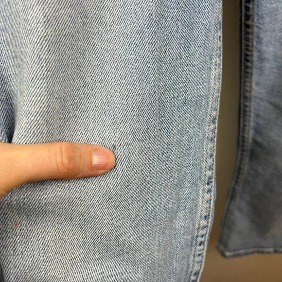 Redone High Rise Crop Straight Jeans Size 28 Light Wash Blue Denim Ankle - Picture 6 of 14